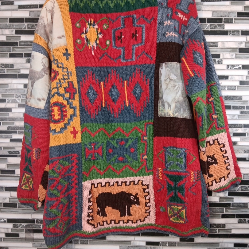 Colorful Patchwork Sweater Cambridge Country Stor… - image 5